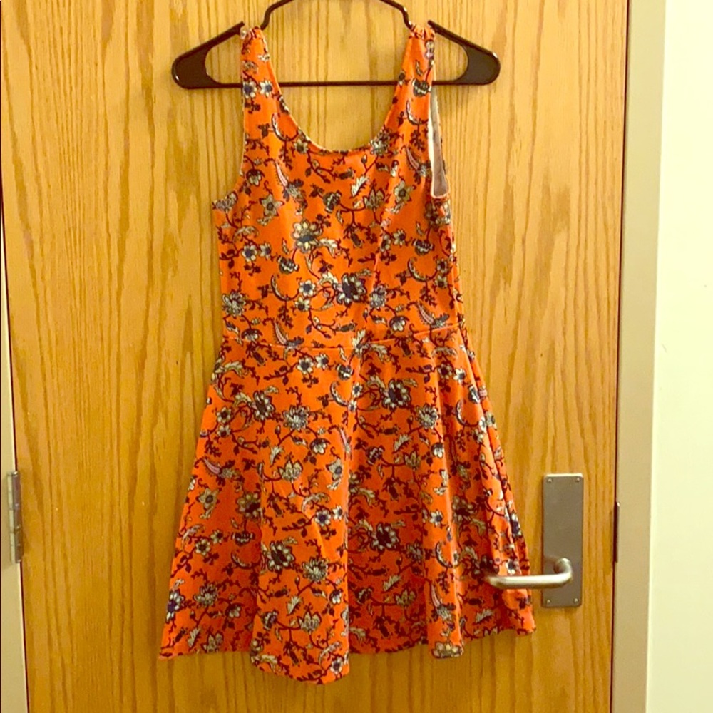 Orange Skater Dress
